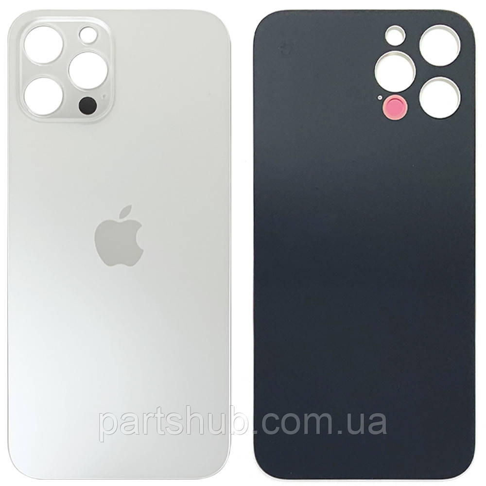 Задня кришка Apple iPhone 12 Pro Max біла оригінал Китай з кільцями, фото 1