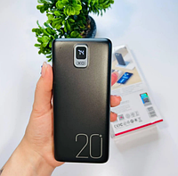 Якісний повербанк на 20000 мач XO PR185 20000mAh 2 USB Type-C, Умб зовнішній акумулятор Power bank 20 000