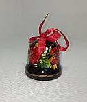 Дзвіночок декоративний розписний ручної роботи в техніці Петриківський розпис Сапфір