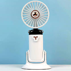 Портативний вентилятор з вбудованим акумулятором 2000mAh та кріпленням присоска TP01 Білий 48558