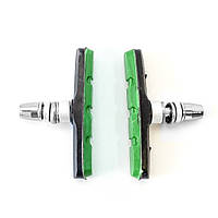 Колодки гальмівні BRAVVOS FLA-23-04S V-brake 70 мм Чорно-зелені ORG