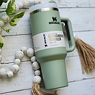 Термос термочашка Stanley Quencher H2.0 Tumbler з нержавіючої сталі Олива 1,18 л KT6007801, фото 5