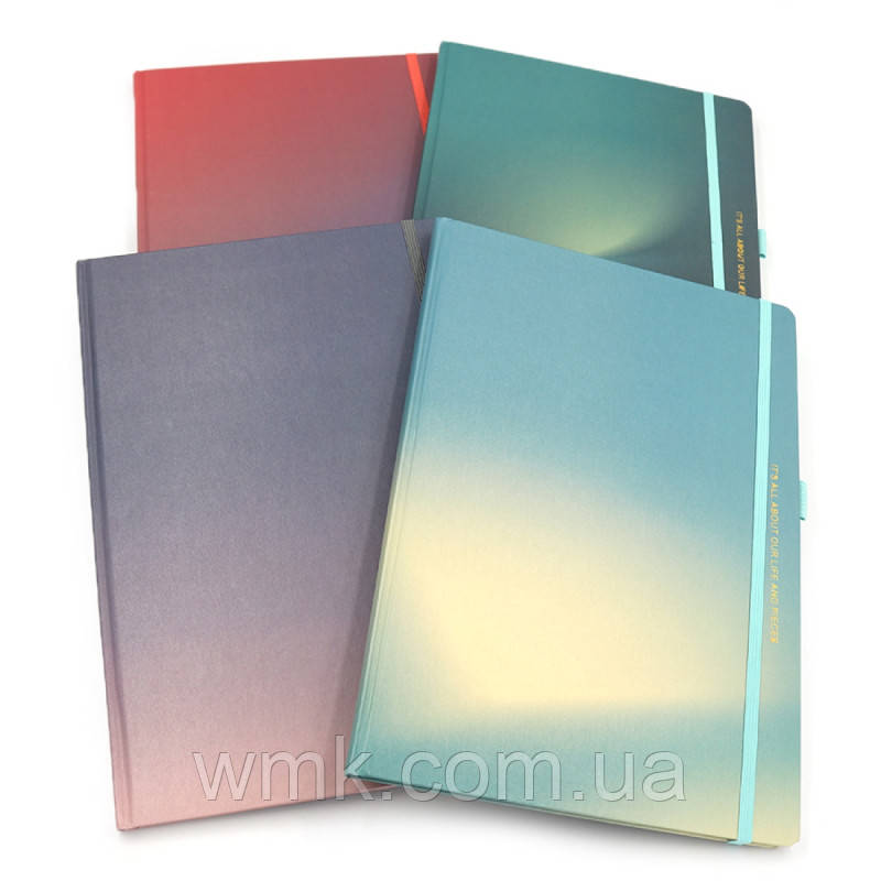 Блокнот А4/80арк на гумці  Сяйво  лінія  8800-3