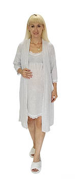 Трикотажний сірий комплект для вагітних і годувальниць