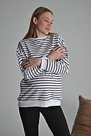 Світшот у смужку для вагітних і годуючих Трикотажний світшот для вагітних Кофта для годуючих мам