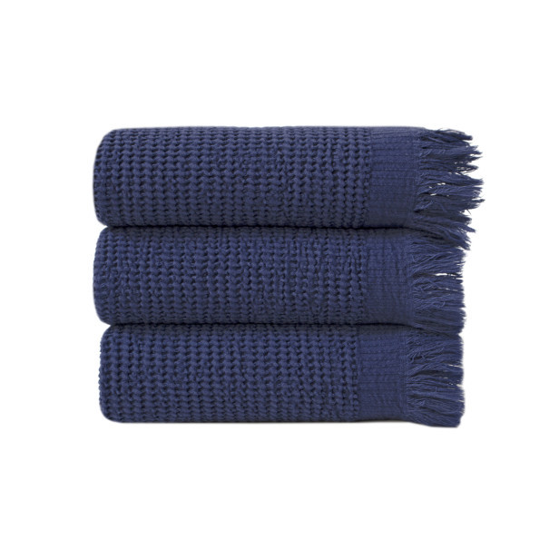 Рушник Premium Waffle - navy синій 90*170
