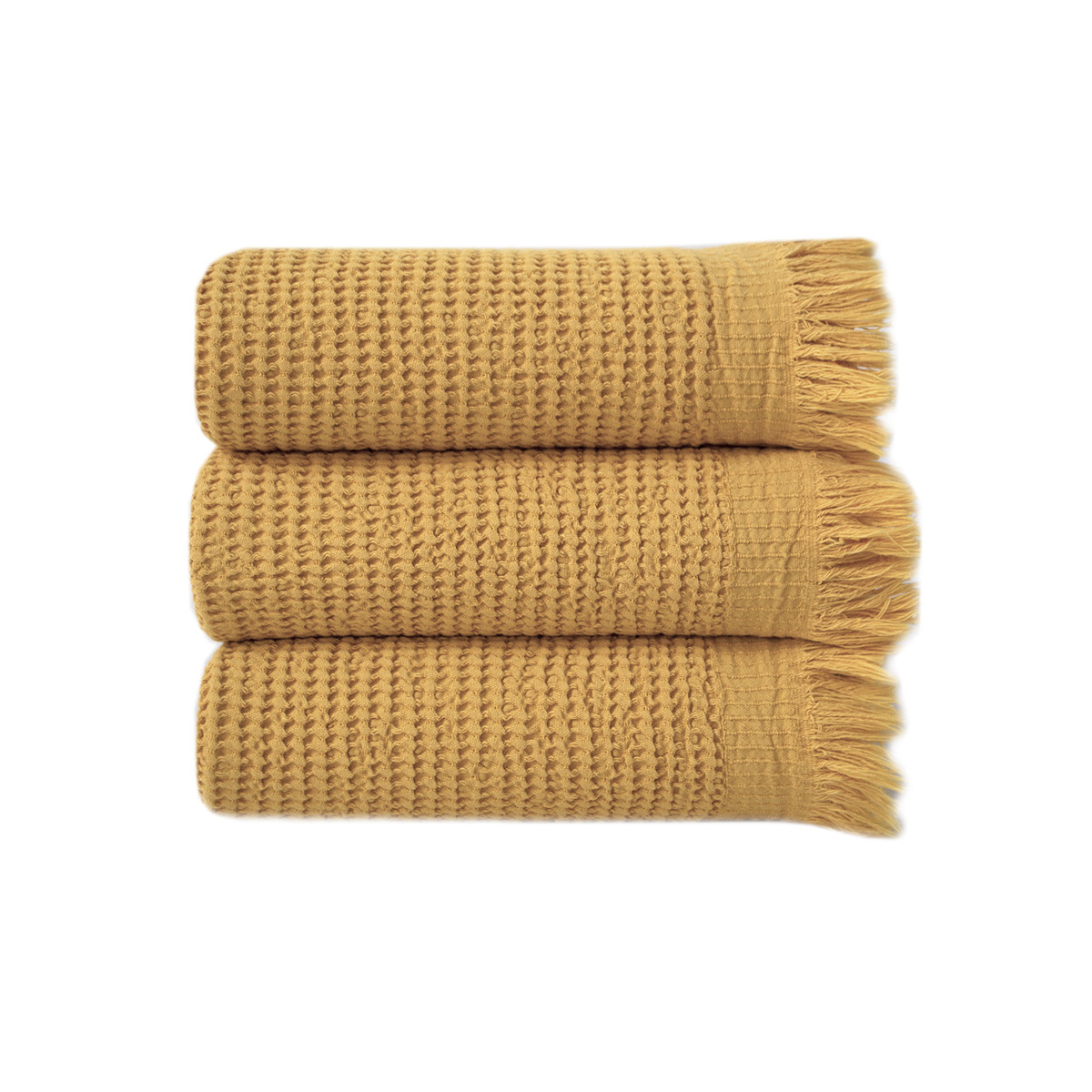 Рушник Premium Waffle - mustard гірчичний 50*100
