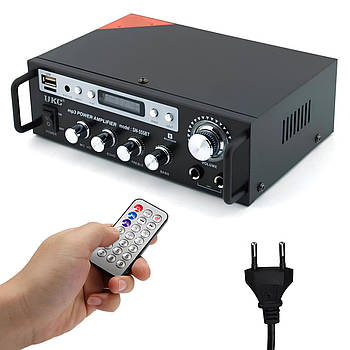 Підсилювач звуку з пультом (FM, MP3, USB, Bluetooth) SN-555BT / Підсилювач для колонок / Аудіо підсилювач