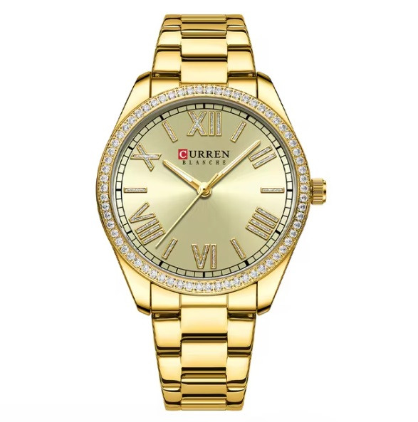 Жіночий кварцовий годинник Curren 9088 Gold-Gold