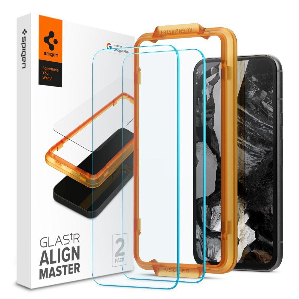 Захисне скло Spigen Glas.tR Align Master 2-pack до Google Pixel 8a Clear (AGL07464), фото 1