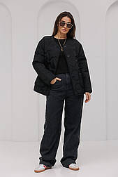 Жіноча демісезонна куртка стьобана хвилі