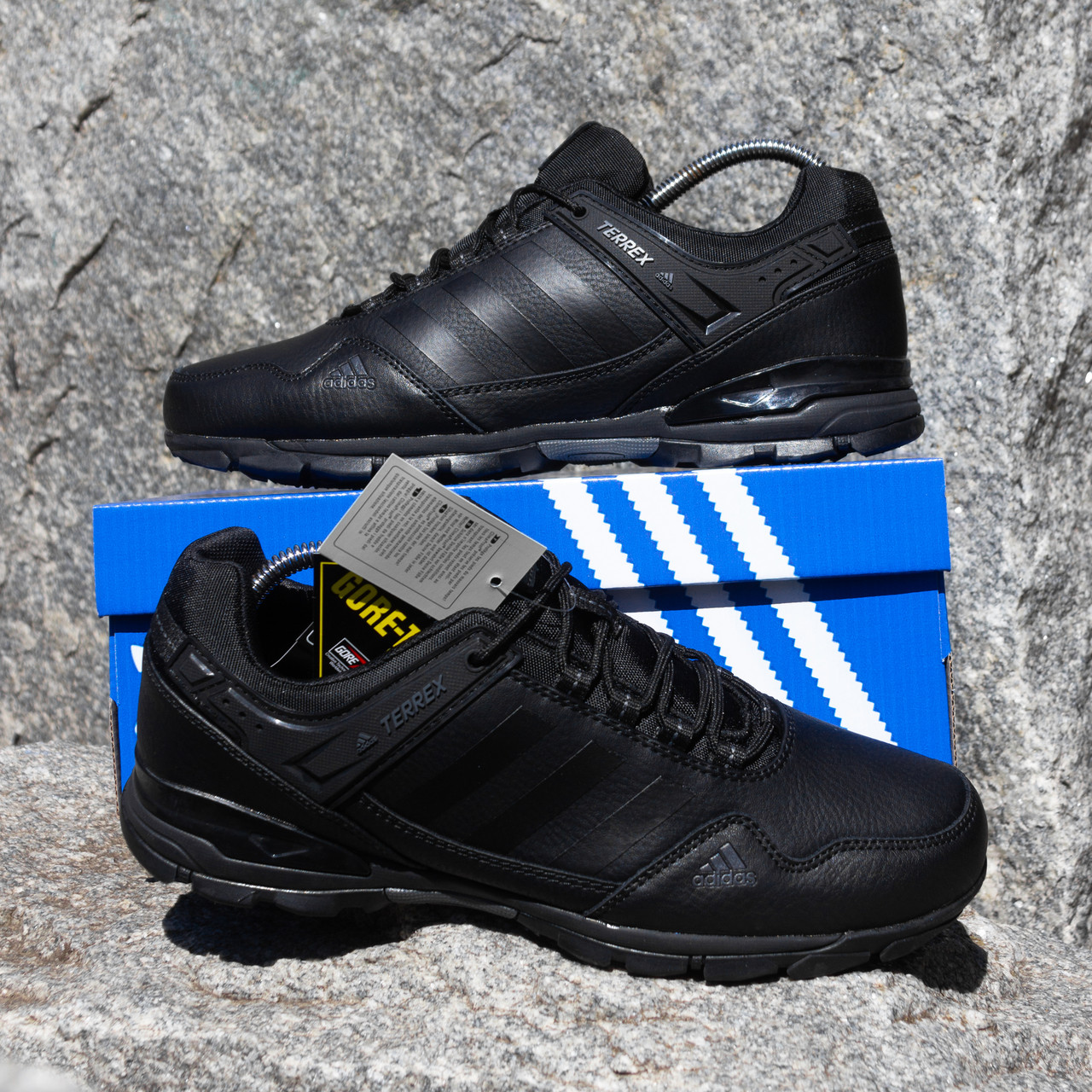 SALE Чоловічі Кросівки Adidas Terrex чорні шкіряні
