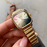 Жіночий квадратний кварцовий годинник Skmei 2190GD Gold, фото 4