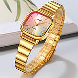 Жіночий квадратний кварцовий годинник Skmei 2190GD Gold, фото 8