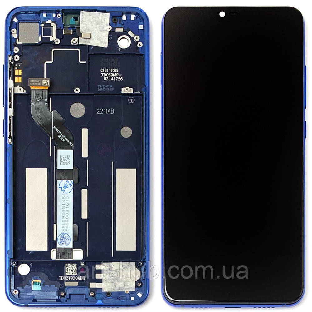 Дисплей (екран) Xiaomi Mi 8 Lite, Mi8 Lite, Mi 8X M1808D2TG з тачскріном (оригінал OEM із синьою рамкою), фото 1