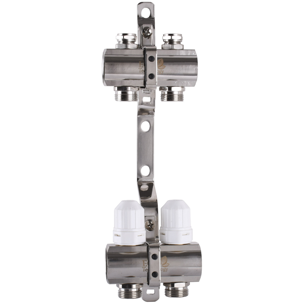 Колектор з регуляторами та кріпленням ECO 001С 1"x2 Techno-Torba Гарант Якості