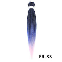 Канекалон Easy Braid омбре чорний синій рожевий Довжина 65см Вага 90 грам Низькотемпературний 100-150 ° С FR-33