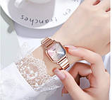 Жіночий квадратний кварцовий годинник Skmei 2190RG Rose Gold, фото 5