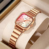 Жіночий квадратний кварцовий годинник Skmei 2190RG Rose Gold, фото 4