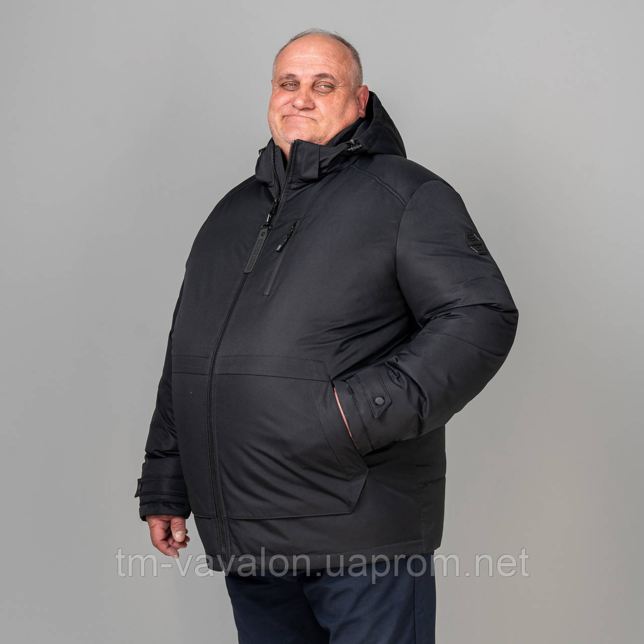 Зимова чоловіча куртка Vavalon KZ-119 B black - фото 1 - id-p2317707648