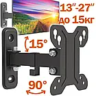 Кронштейн кріплення для телевізора 13''- 27'' LDA11-113 Чорний Похило-поворотний кронштейн для телевізора, фото 2
