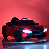 Дитячий електромобіль BMW i8 з музикою і світлом фар Bambi JE1001EBLR-2 Чорний, фото 8