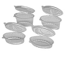 Соусник з кришкою Turkey PET прозорий овал 30 мл 6,4х4,5 см h2,5 см поліетилен (011130/100/2000)