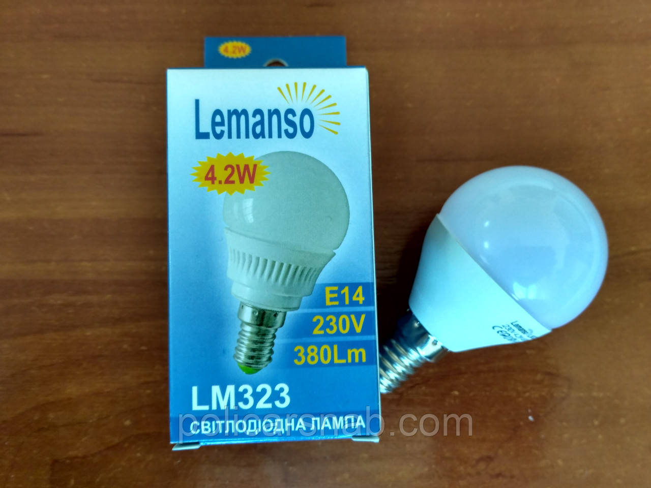 Лампа Lemanso світлодіодна (куля) 4,2 Вт 380Lm 4500К Е14 LM323