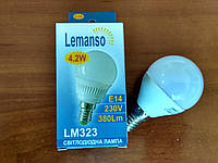 Лампа Lemanso светодиодная (шар) 4,2 Вт 380Lm 4500К Е14 LM323