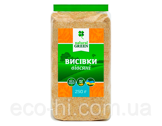 Висівки вівсяні, 250 г, NATURAL GREEN