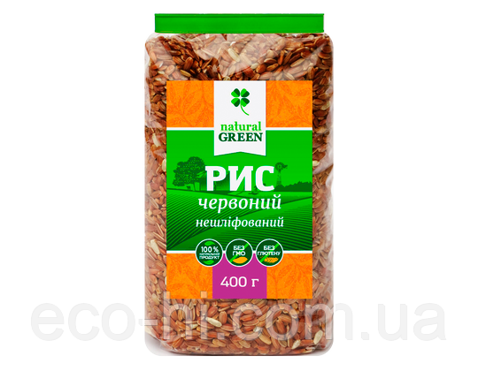 Рис червоний нешліфований 400 гр Natural Green