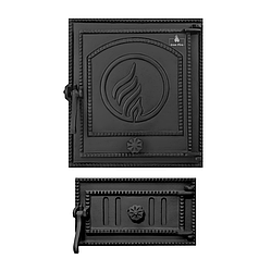 Комплект дверцята пічні для каміна та барбекю Iron Fire Style 35 WG 350х390 мм + піддувальні 315х180 мм