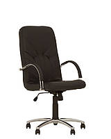 Кресло кожаное для руководителя «Manager steel chrome» SP