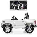 Дитячий Джип на акумуляторі Toyota Tundra з музикою і яскравими катафотами Bambi JJ2266AEBLR-1 Білий, фото 4