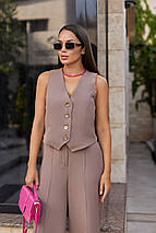 Жіночий костюм двійка жилетка з брюками "Cavin" | Норма, фото 5