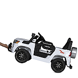 Дитячий електромобіль Джип Toyota Land Cruiser з MP3 музикою Bambi M 5101EBLR-1 Білий, фото 7