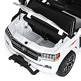 Дитячий електромобіль Джип Toyota Land Cruiser з MP3 музикою Bambi M 5101EBLR-1 Білий, фото 8