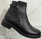 Черевики чорні жіночі зимові шкіряні від виробника модель ТН24-249, фото 6