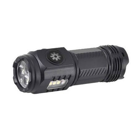 Ліхтар X-3L-3LED+3SMD(white+red), Li-Ion акум., індикація заряду, ЗУ Type-C, магніт, фото 1