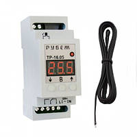 Терморегулятор Rubezh ТР-16.05 одноканальний на DIN-рейку (16А, 220В)