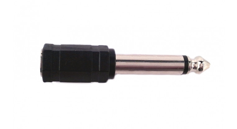 Перехідник Jack 6.3 тато — miniJack 3.5 мама, фото 1