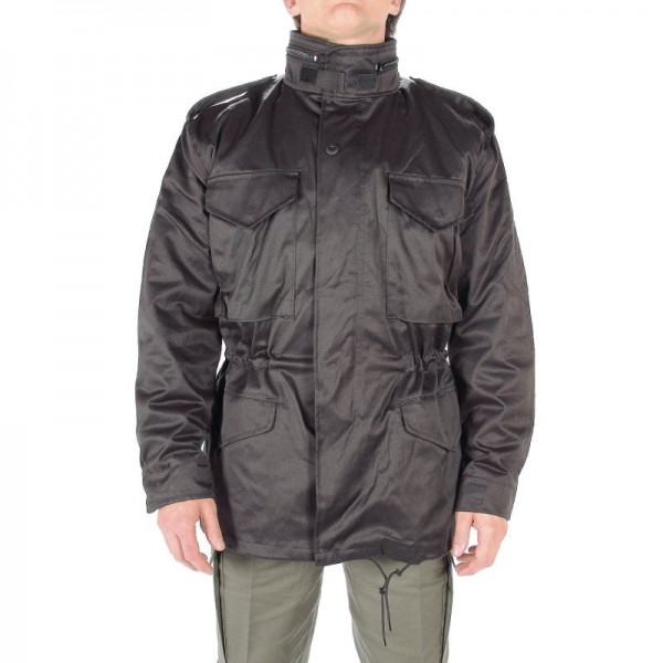 Куртка польова тактична Mil-Tec Black US FELDJACKE M65 T/C M.FU 10315002