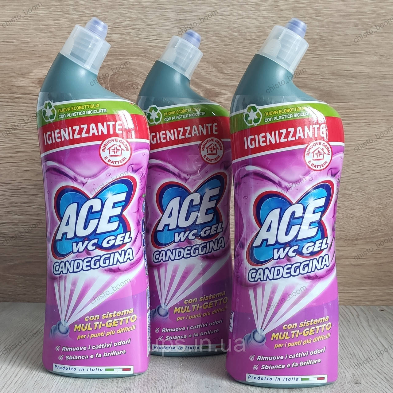 Гель для чищення унітазу Ace Con Candeggina з відбілювачем, 700 мл, фото 1