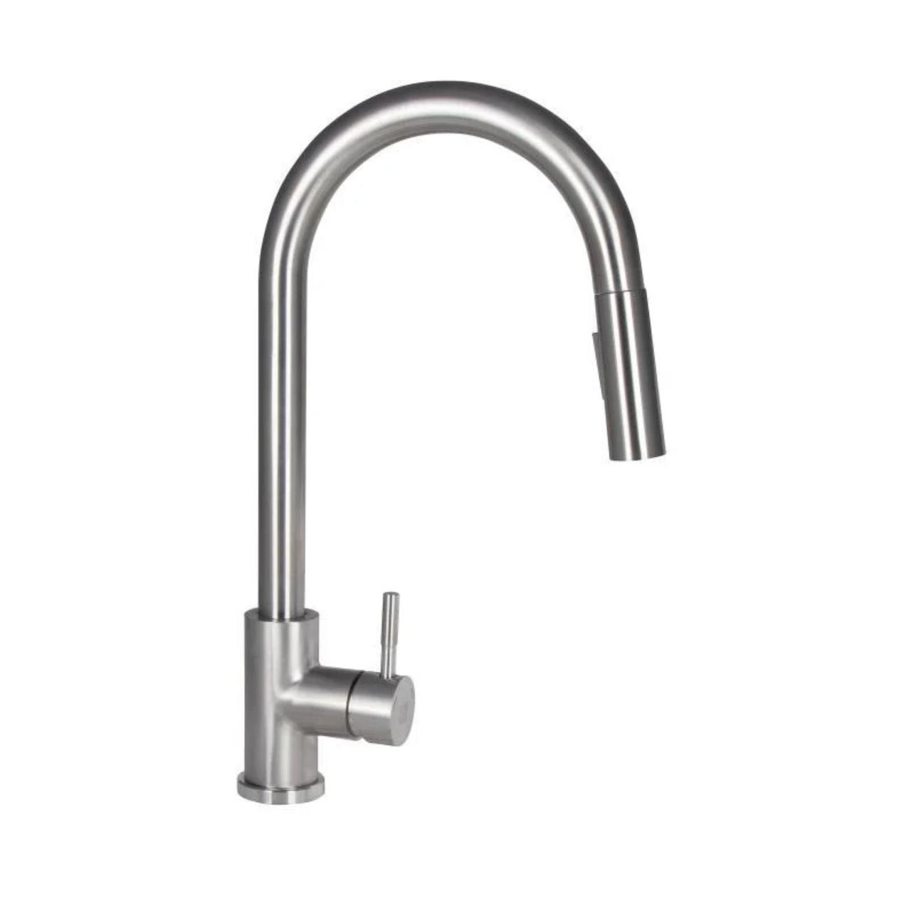 Змішувач для кухні Lidz Aria 015FL2 (k35) LDARI015FL2NKS43397 Nickel Techno-Torba Гарант Якості