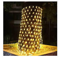 Гірлянда сітка вулична 180 лід 3х2 метра для садово-паркового дизайну, з пультом керування (CC1BR-2801-2R)