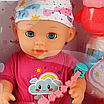 Пупс 30 см для гри доньки-матері з англійськими фразами вміє закривати оченята пити та ходити на горщик, фото 3