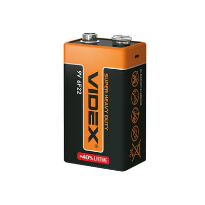 Батарейка Крона 9В, Videx 9V 6F22