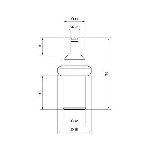 Термоелемент Icma для антиконденсаційного клапана 55°C №5840 Techno-Torba Гарант Якості, фото 2
