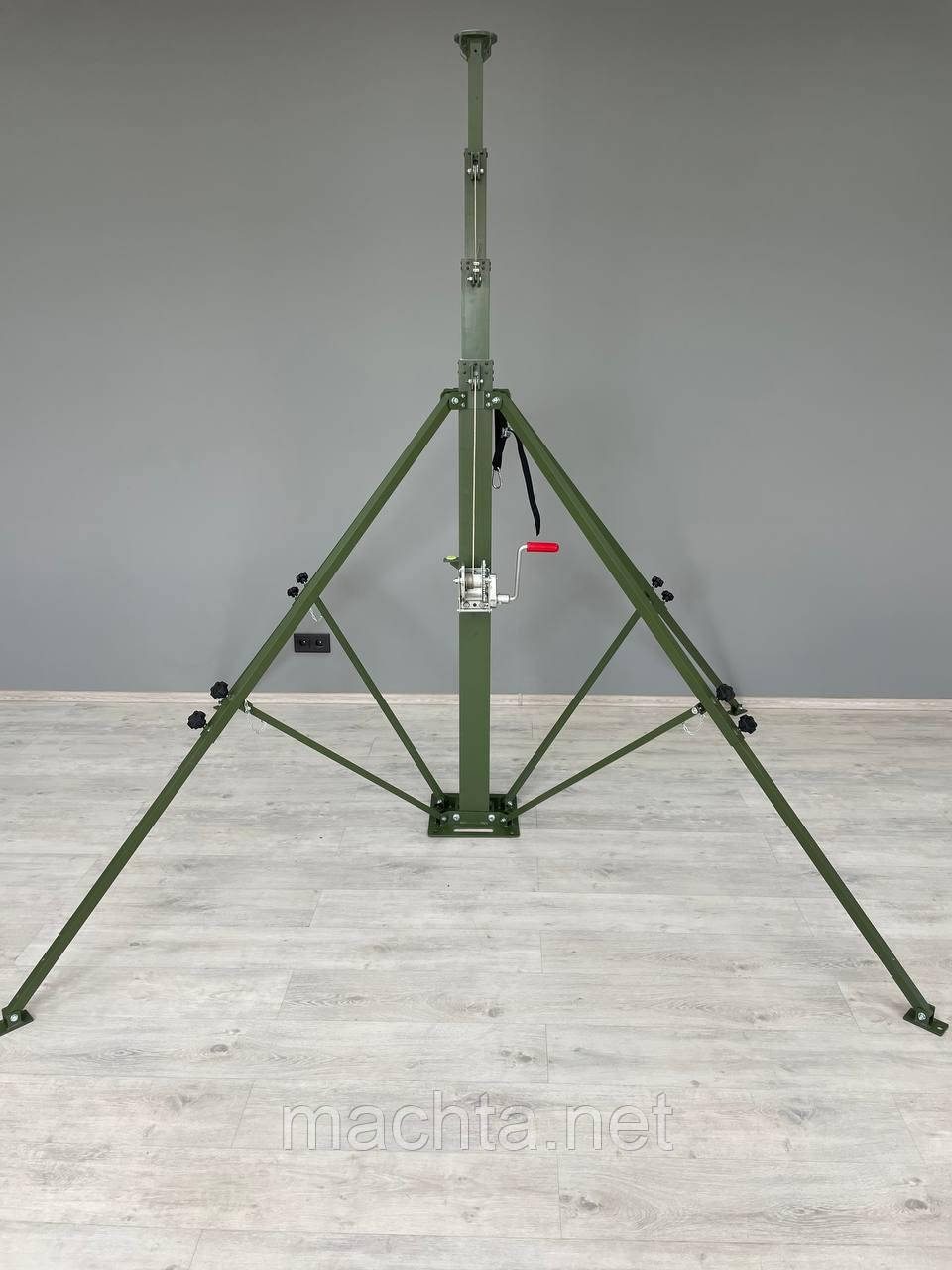 Мачта алюминиевая телескопическая с лебедкой и опорными ногами МТЛ-1.75 ...