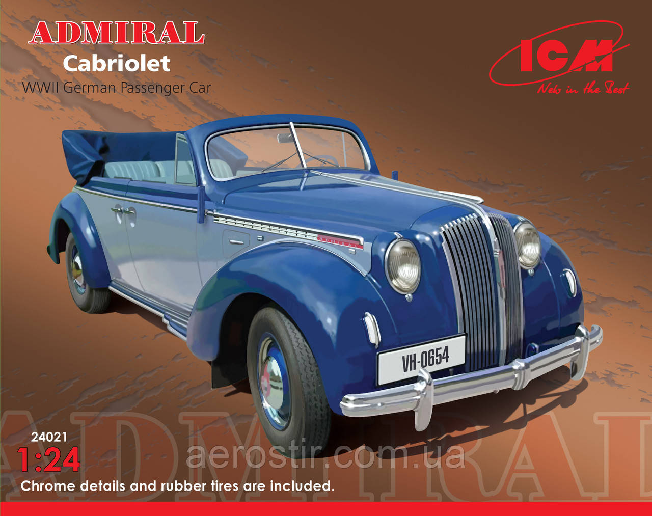 ADMIRAL Cabriolet 1/24 ICM 24021, фото 1